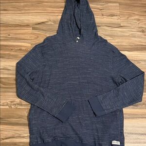 Banks Journal Men’s Sz. L Hoodie Navy Thermal Waffle Knit Organic Cotton
